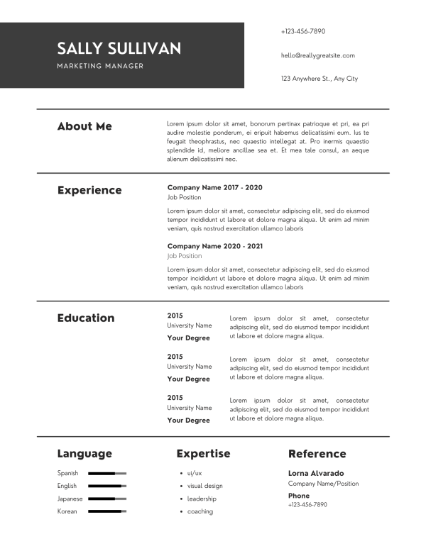 Resume Template 2